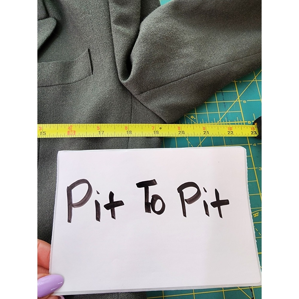 Vintage Wool Blazer Womens Size 8 Green Academia Steampunk Double Breasted Retro - Picture 7 of 8